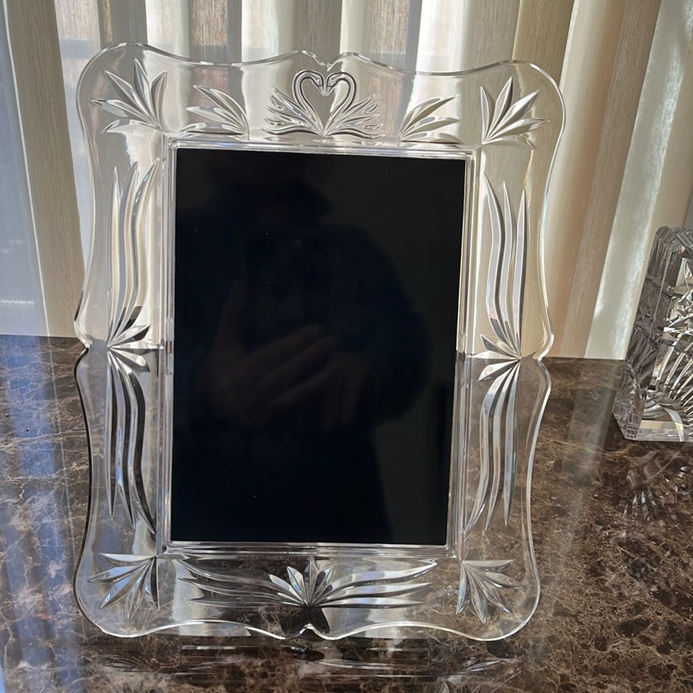 Waterford The Wedding Collection Heavy Lead Crystal Cut Picture Frame 5x7 signed